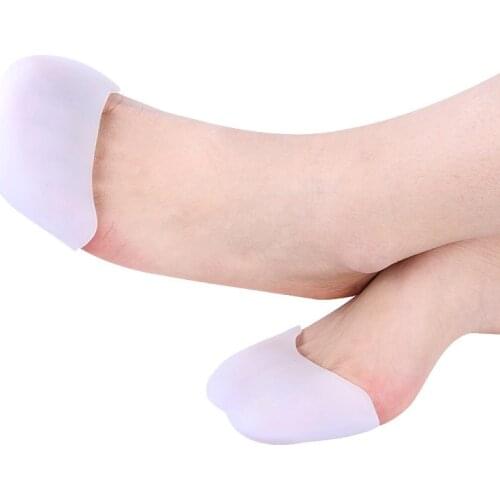 1Pair Mens Toe Cover Forefoot Cushion Gel Thickened Half Pad Protector Pedicure Blisters Foot Pain Relief Orthopedics Care