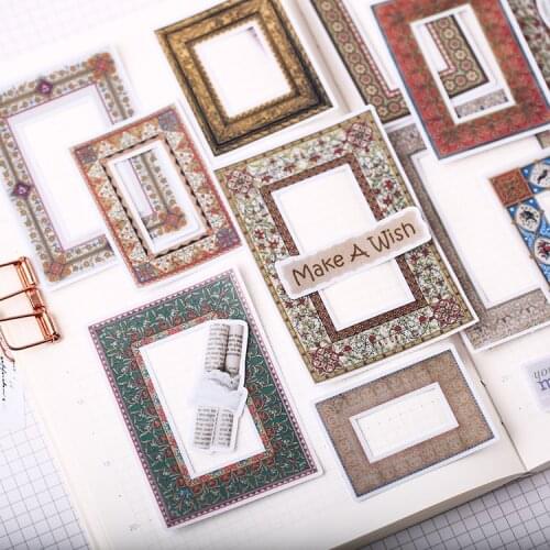 16pcs Retro photo frame stickers/Scrapbooking Stickers /Decorative Sticker /DIY Craft Photo Albums
