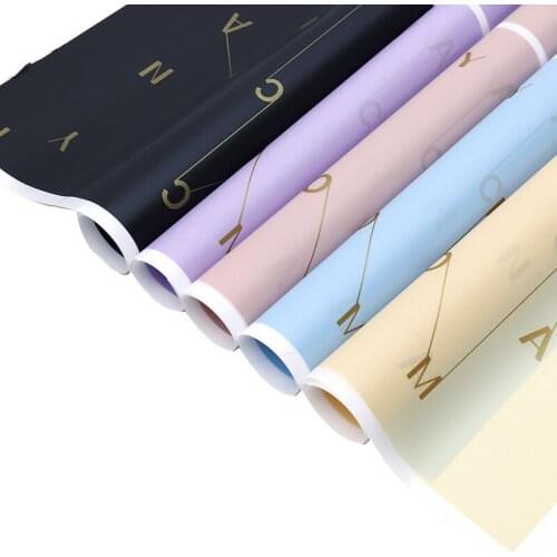 20 pcs English Letters Morse Bouquet Wrapping Paper Floral Wrapped Material Waterproof Gift Wrapping Material