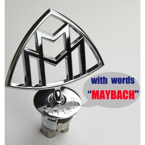 3D Standing Metal Emblem Car Hood Logo Head Sticker Front Badge for Mercedes Maybach S400 S500 S600 C-class E-class S-class