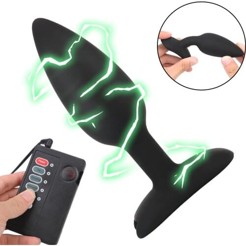 Electric Shock Anal Plug Prostate Massager Anus Dilator Adult Sex Toys For Men Women Shock Butt Plug