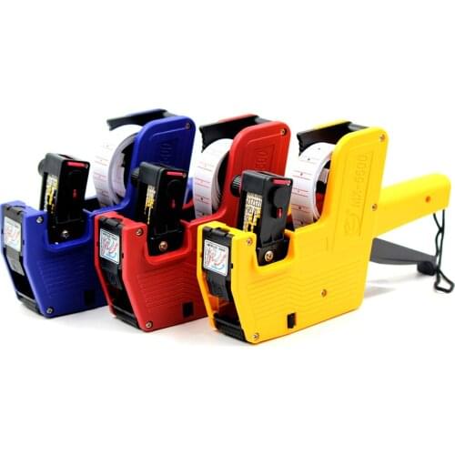 Tag Gun Garment Price Label Tagging Clothes Tag Gun MX-5500 1 Line 8 Digits EOS Price with 500 White Labels 1 Ink Random Color