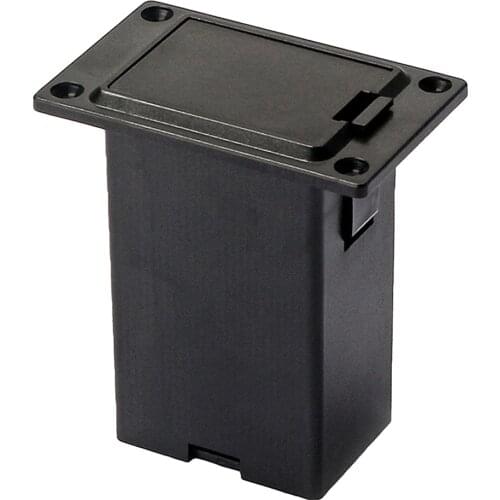 9V Battery Box Case Holder For Electric Guitar Bass Pickup, 1pc, Black