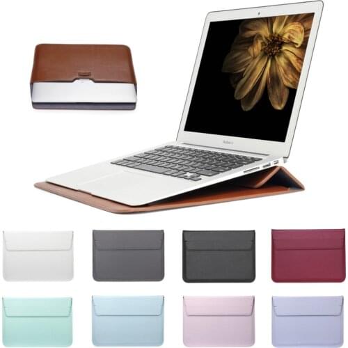 PU Leather Mail sack Sleeve Bag Laptop Case For Macbook Pro 16 A2141 2019 Air 13 Pro Retina 11 12 13 15 Notebook Portable Cover