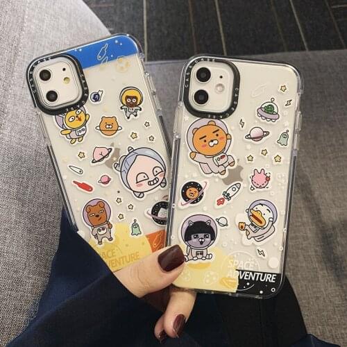 Phone case mobile shell for iphone11 XR XS 7/8/SE 2020 11pro Xs 7p/8plus X/Xs 12 12pro /max 12mini ins Couples Cartoon space