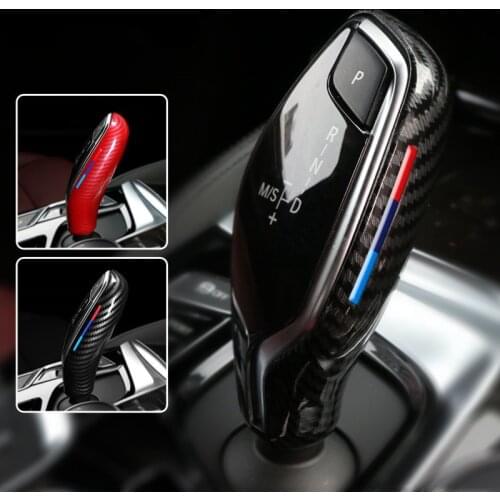 Left Hand Drive ABS Carbon Fiber Car Gear Shift Knob Cover Trim For BMW 5/7 Series X3/X4 G30 G31 G01 G02 Interior Accessories