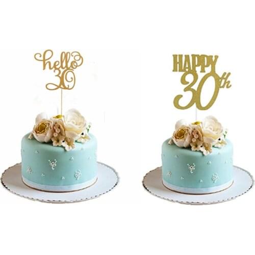 Birthday Party Decoration 20 30 40 50 60 Happy Birthday Cake Topper Cake Decorations Tools Supplies for Cakecup Party Supplies