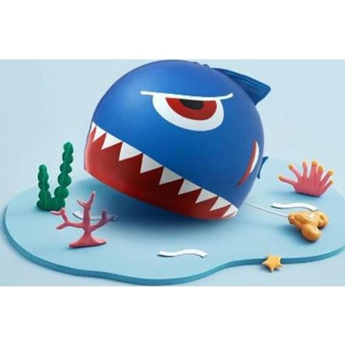Children Swimming Cap Silicone Waterproof Comfortable Wholesale Swimming Spot Cartoon Cap K8N7