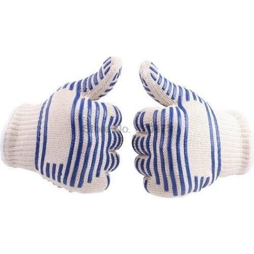 By dhl 200pcs high quality Heat Proof Resistant Oven Mitt Glove For 540F Surface barbecue oven glove Cooking BBQ Grill Glove