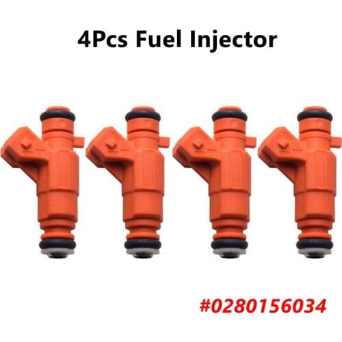 4Pcs Fuel Injector Nozzle Fits For Citroen C2 C3 Xsara Berlingo Peugeot 206 307 1007 Partner 1.6 16V 0280156034