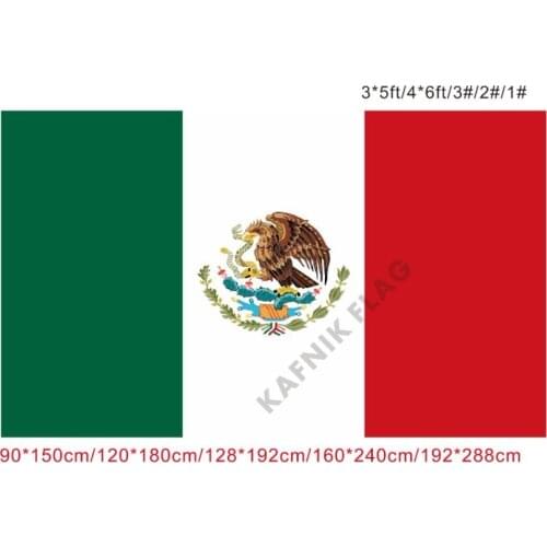 KAFNIK,free shipping 90x150cm/128*192cm/160*240cm/192*288cm big flags Mexico Flag for Indoor Outdoor Decorative