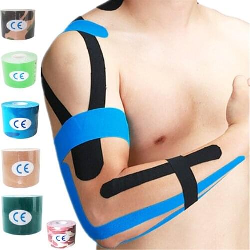 15 Colour Kinesiology Tape 5cm x 5M Sports skin care Physio Tape Roll Cotton Elastic Adhesive Strain Injury Muscle Sticke