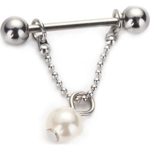 14G Peal Nipple Ring Nipple Piercing