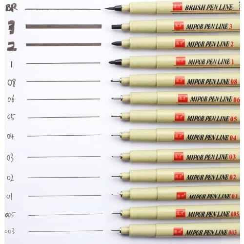 Micron Sketch Marker Pen Black Liner Fineliner sketching outline Art marker Drawing Pen set for Painting architectural design