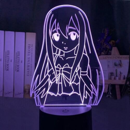 Kawaii Room Decor Sailor Moon Night Light Manga Lamp Lamp USB Table Bedroom Gaming Setup Led Lights for Decorative Childrens 3D