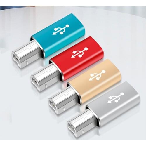 Mini USB C Type C Female Socket to USB B 2.0 MIDI Male plug Connector For Printer Piano Electronic Drum MIDI Adapter