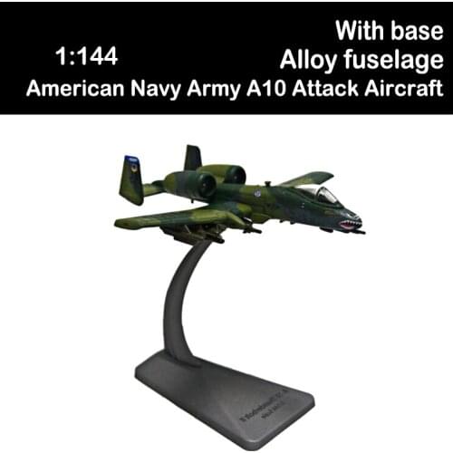 1/144 U.S. American Navy Army A10 Attack Aircraft Fighter Airplane Models Adult Children Toys for Display Boys Gift Bomber Plane