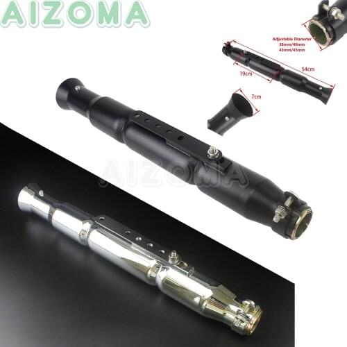 54cm Motorcycle Retro Exhaust Baffle Universal 34/40/43mm Mufflers Pipe For Harley Cafe Racer Chopper Bobber Custom Sliencers