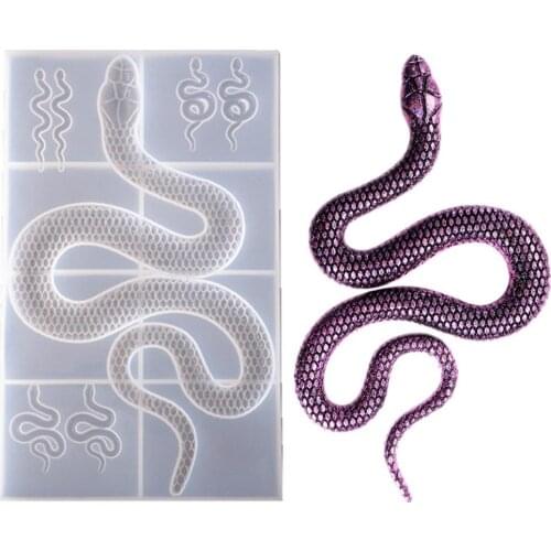 New Snake Shaped Silicone Mold DIY Crystal Mold Epoxy Resin Crafts Casting Tool Decoration Funny Handcraft Making Accessories