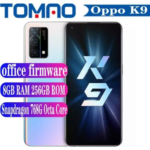 Original New OPPO K9 5G MobilePhone 90Hz Snapdragon 768G 4300mAh 65W 64MP Main Camera 32MP Front Camera Android 11 Google Play