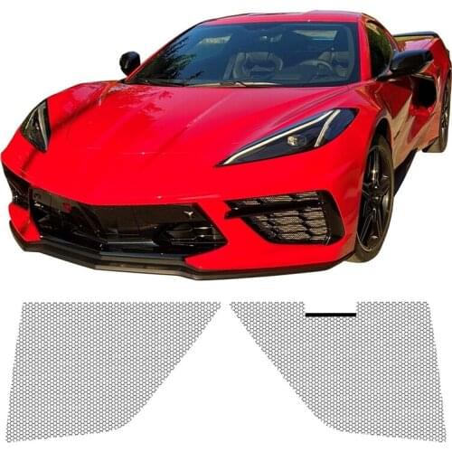 Car Front Bumper Radiator Vent Mesh Grille Fog Light Cover Honeycomb Net for Chevy Corvette C8 2020 2021 52711-04010