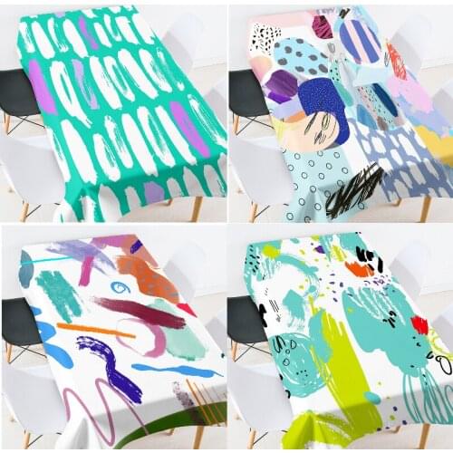 Painted printing round table cover tablecloth table cloth round dining table decor wedding decor red table cloth fall tablecloth