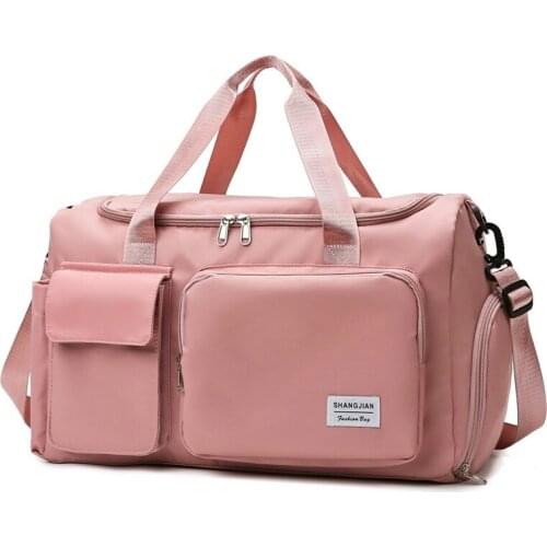 Gym bag with shoe compartment, large capacity yoga bag, sports hand-held shoulder bag, short-distance travel bag