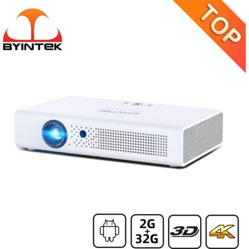 BYINTEK R19 3D 4K Smart Android Wifi Display Video LED Portable Mini DLP Proyector Beamer Full HD 1080P Projetor