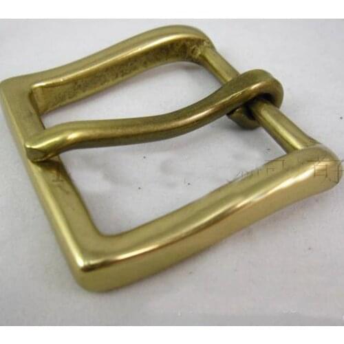 DIY leather craft inner width 40mm solid brass material pin belt buckle 3pcs/lot