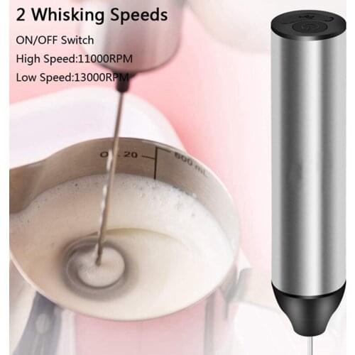 Milk Frother Handheld Electric Whisk Portable Rechargeable Drink Mixer for Cappuccino Latte Hot Chocolate Matcha