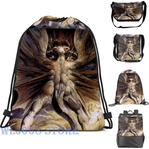 Funny print shoulder Bags women BLAKE William Blake The Great Red Dragon and the Woman Clothed in Sun Single shoulder pack