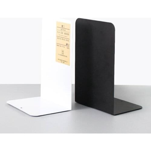 1 Pair Metal Bookends Organizer Desktop Office Home Book Support Shelf Storage Holder Book Ends Stand