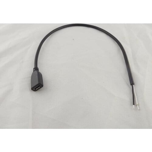 1pcs Micro USB 5 Pin Female Jack 2 Pin 2 Wire Charge Cable Cord Connectors DIY 30cm