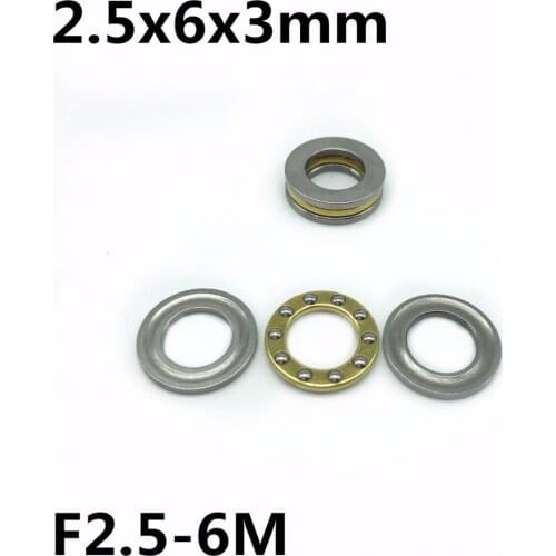 10Pcs F2.5-6M 2.5x6x3 mm Axial Ball Thrust Bearing plane thrust ball bearing High quality