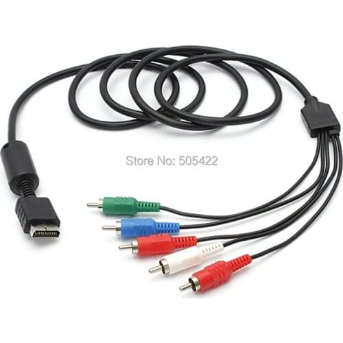 500pcs/lot Premium Component RCA AV Audio Video Cable Cord for PS3 PS2 PS1 HDTV LCD HD TV Wholesale