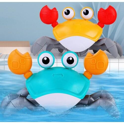 Hot Sale Bath Toys Big Crab Clockwork Baby Infant Water Classic Toy Beach Toys For Baby Drag Baby Bath Tub Summer Toys For Kids