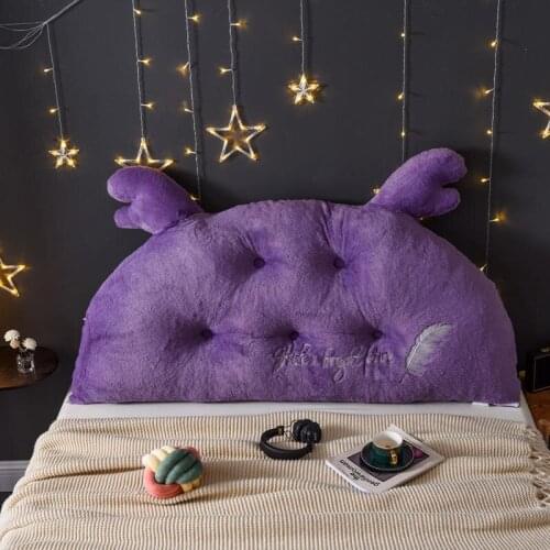 Antler-Shaped Bed Double Cushion, Short Pile Fabric Soft Sleep Pillow to Decorate the Bedroom or as a Holiday Gift