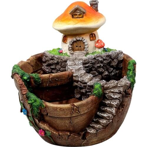 Fairy Garden Planter Pot Succulent Flower Pot Miniature Resin House Micro