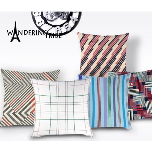 Geometric Cushion Cover Morocco Pillow Case Line Stripe Decorative Cushions Home Sofa Bed Car Colorful Covers for Cushions Cases