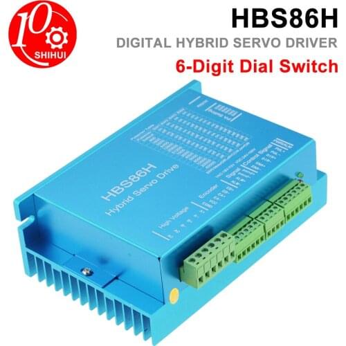 Hybrid Digital Servo Driver HBS86H 6Bit Dip Switch AC18-70V RS232 Interface For NEMA34 Or 86 Closed Loop Stepper Motor Control