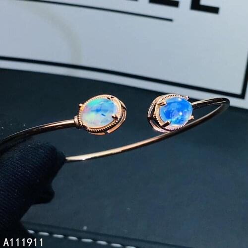 KJJEAXCMY fine jewelry 925 sterling silver inlaid natural opal female bracelet support detection popular classic