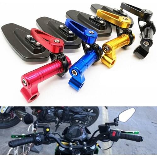For Yamaha MT-07 MT-09 Kawasaki Z800 Z900 Z1000 Z750 Universal motorcycle aluminum 8mm10mm rear view mirror rod end side mirror