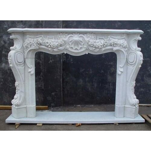 Marble fireplace mantel carved stone living room fireplace deluxe style chimneypiece surround