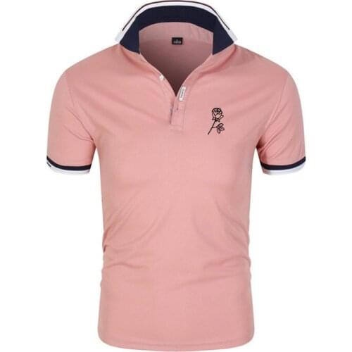 JXGXSX Mens Short Sleeve Polo Shirt Logo Casual Cotton Polo Mens Lapel Top New Design 2021 Printed Spiny Rose Unisex Polo Shir