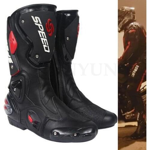 Men Motorcycle Boots Motocross Racing Speed Motorbike shoes Moto Boot Men dirt bike Cycling Sports Motocross Racing Boots
