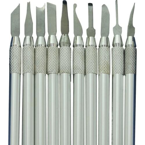 GOXAWEE 145mm Wax Carving Knife Kit Sculpture Blade Wax Pottery Clay Sculpting Carving Modeling Tool Jewelry Tools