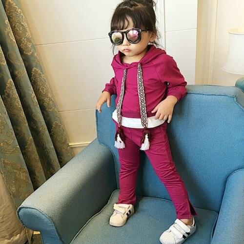 2018 New Girl Casual Clothing Set Girls kids hoodies+pants 2pcs suits children tracksuits