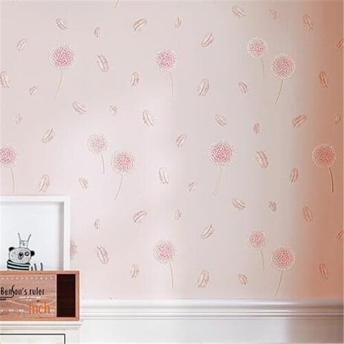 Wellyu Wallpaper Pastoral Bedroom Small Clean Living Room Non-woven Korean Wallpaper Childrens Room Wallpaper Dandelion