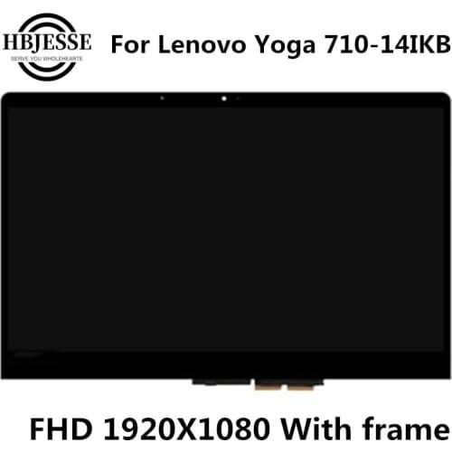 Original For Lenovo Yoga 710-14 Yoga 710-14IKB 5D10K81065 5D10K81085 5D10M14182 14" FHD LED Touch Screen Digitizer Assembly