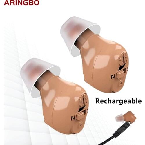 Rechargeable Mini Hearing Aids Invisible CIC Hearing Aid for the Elderly Wireless Ear Aids Hearing Loss Device Drop Shipping
